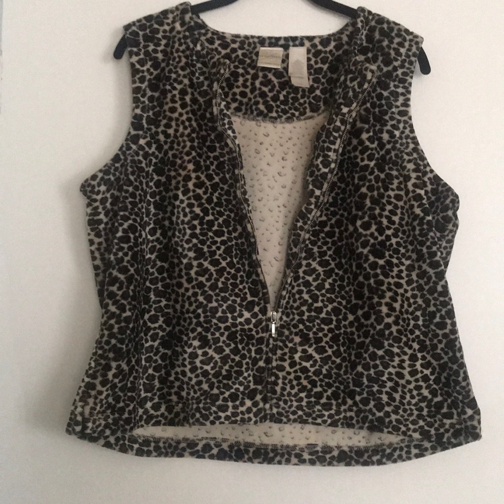 Leopard  faux fur vest